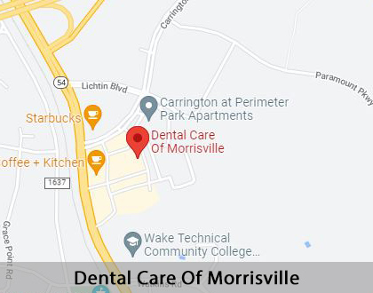Map image for Invisalign Dentist in Morrisville, NC